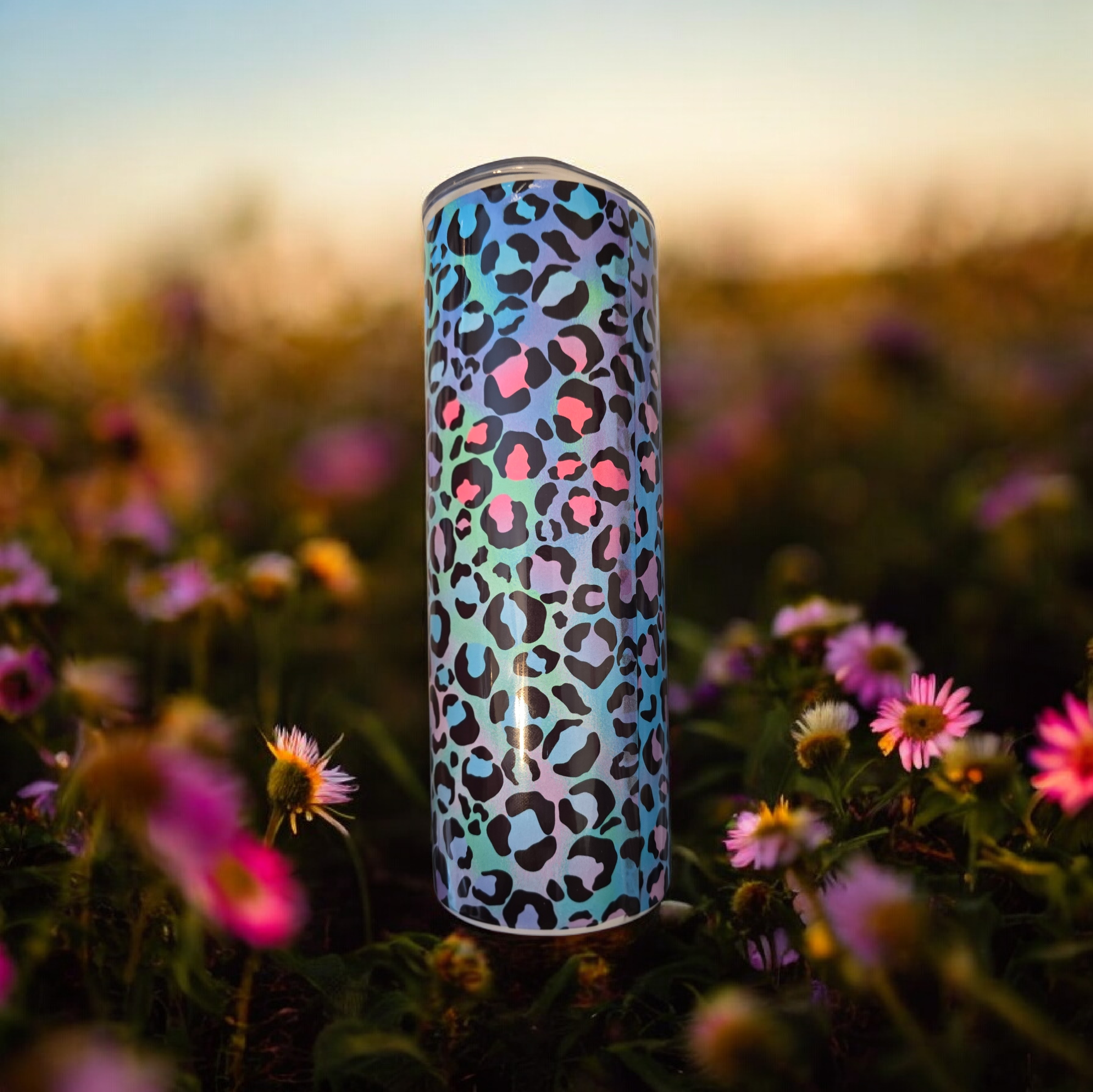 Mama leopard print tumbler