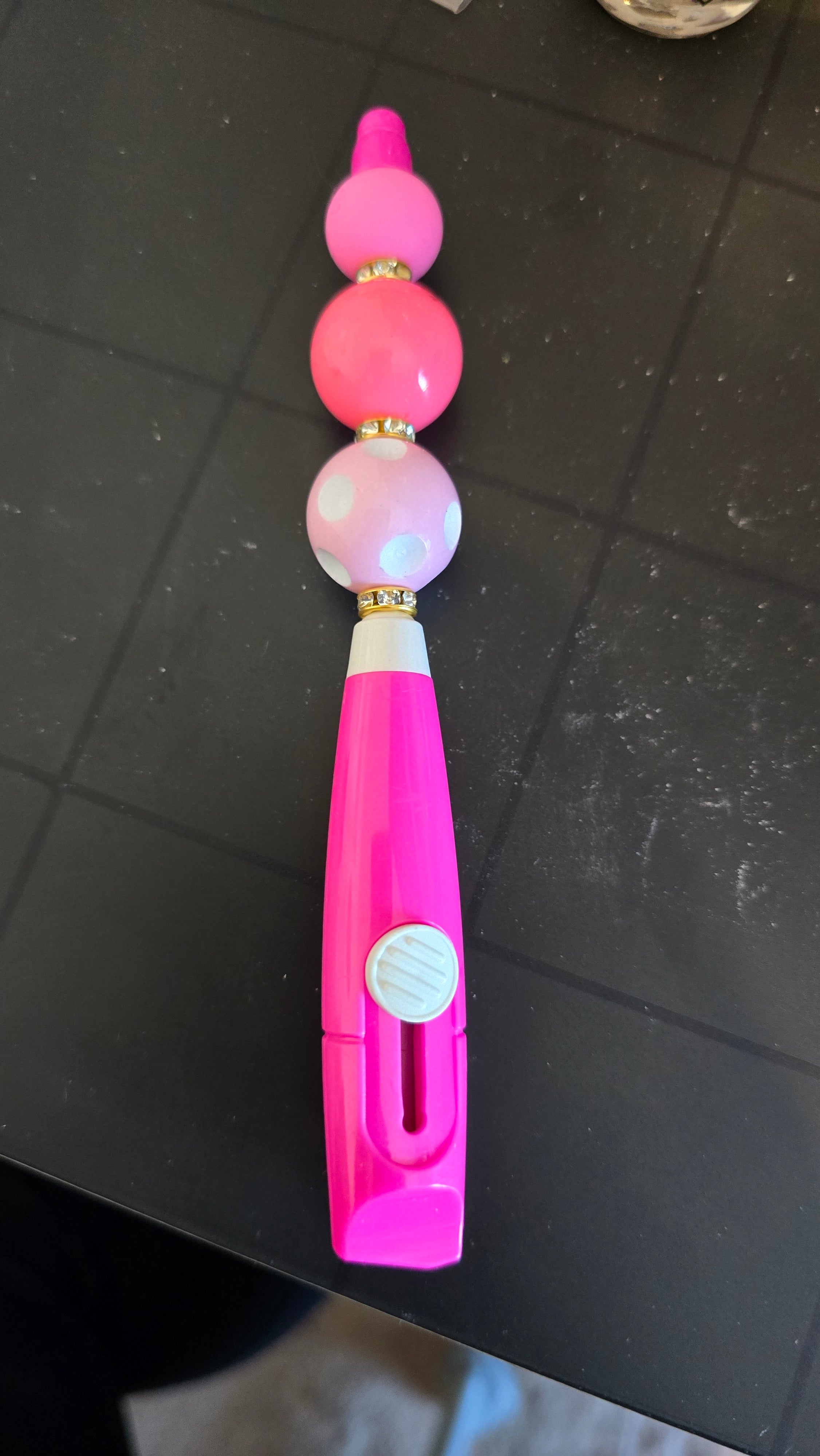 Pink beaded box cutter