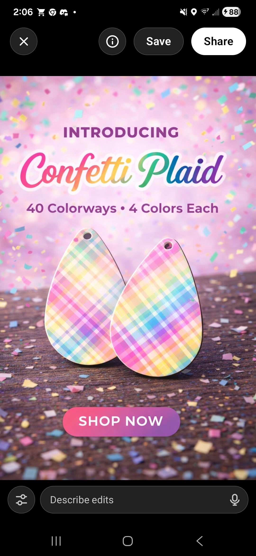 Confetti plaid