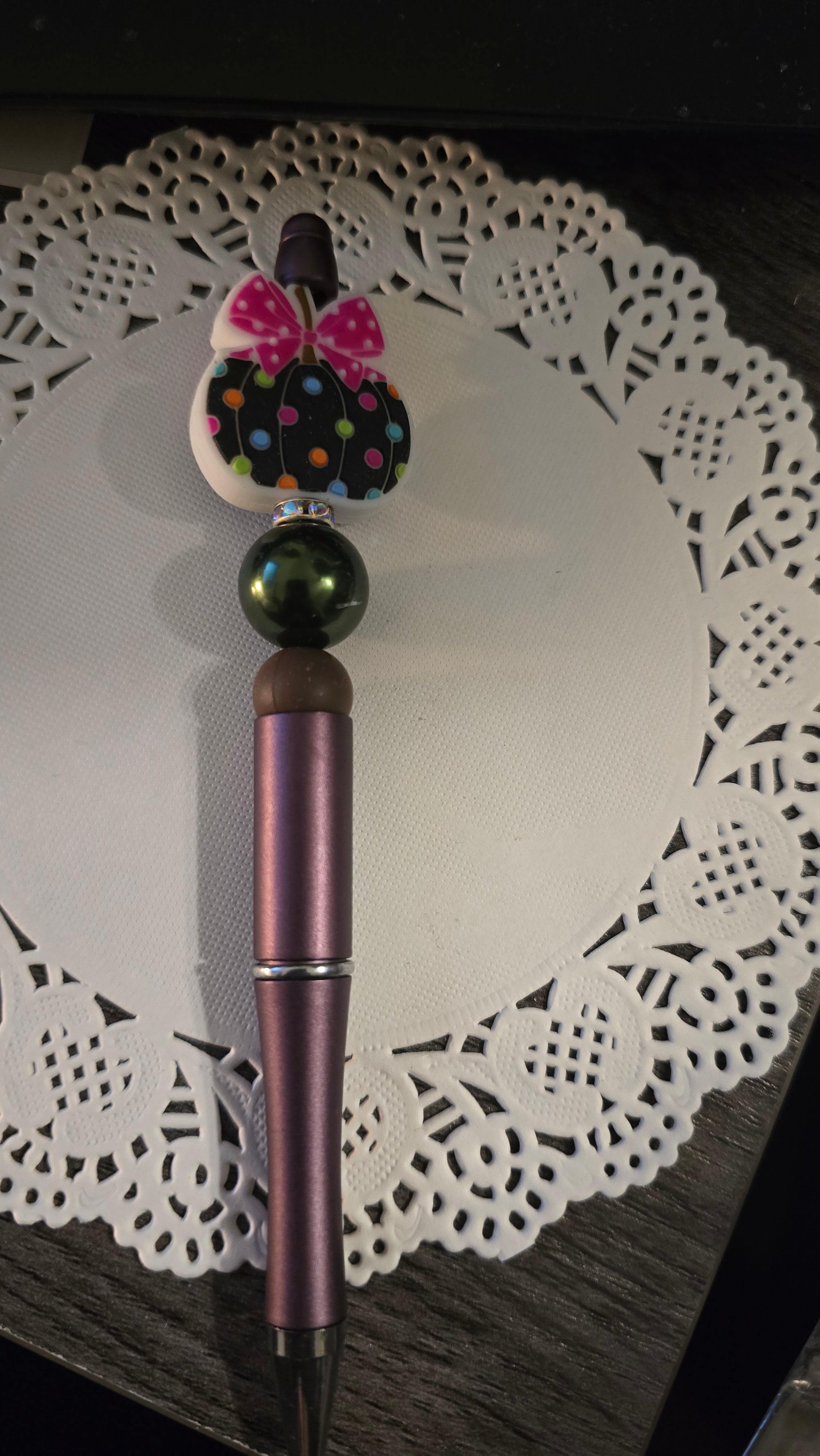 Pumpkin bead pen