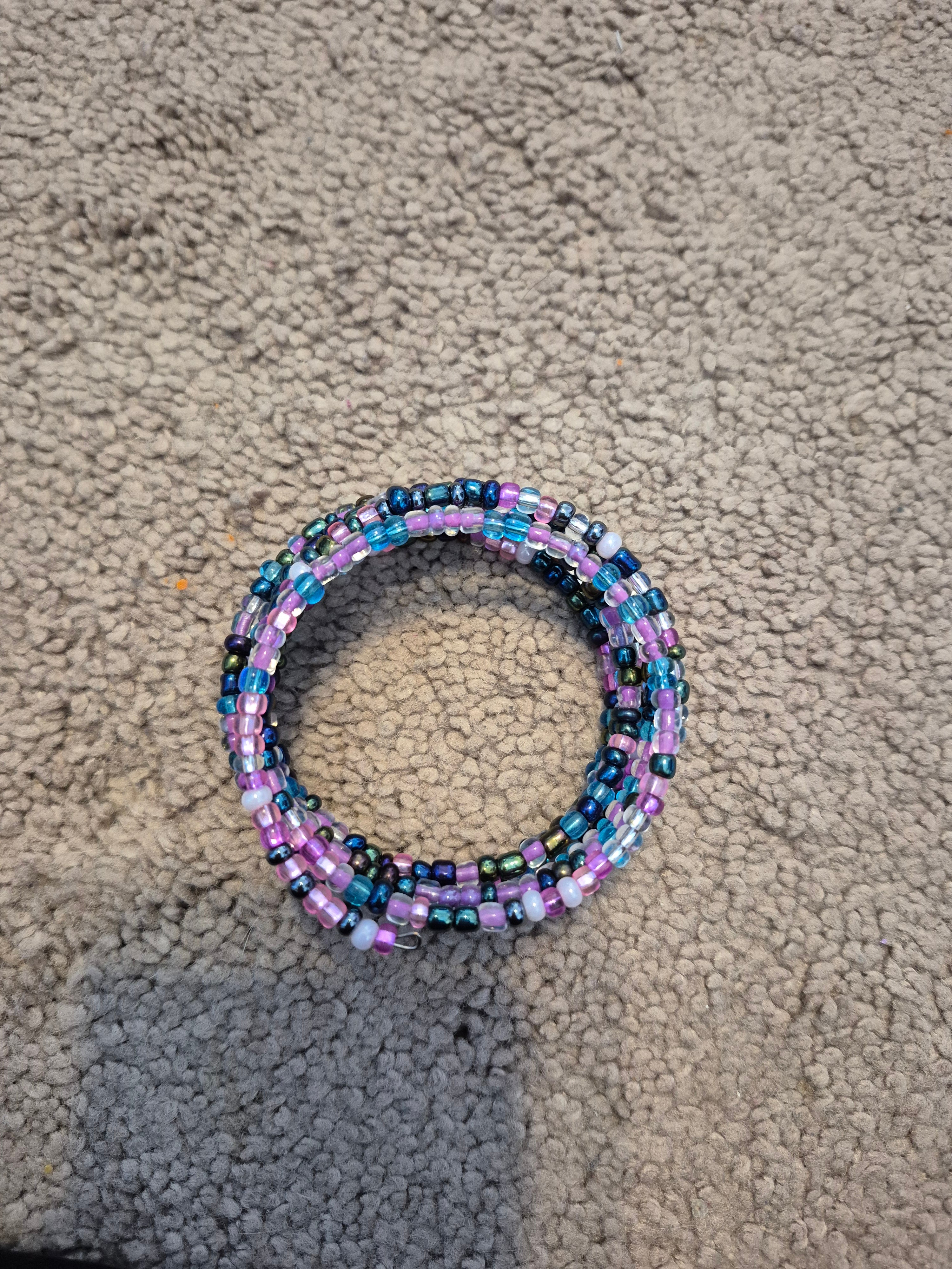 Multi colored coil bracelet